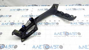 Center console trim for joystick BMW X2 F39 18-23, black leather, dry-cleanable