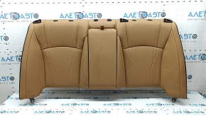 Backrest of the rear row of seats (2nd row) Lexus ES300h 20-22 without airbag, light brown leather with brown, perforation, with armrest, dented, for cleaning