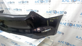 Rear bumper bare Ford Mustang mk6 15-22 without parking sensors, black, scratches, chips