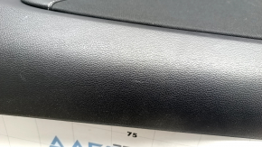 Front right door panel for Ford Mustang mk6 18-20 black, black fabric insert, black leather armrest, with central locking control buttons, scratches, dry cleanable