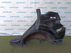 Quarter wing rear left Toyota Rav4 13-18 sawed off, black, under BSM, after repair 0.3-0.55, rusty