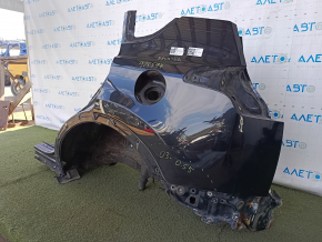 Quarter wing rear left Toyota Rav4 13-18 sawed off, black, under BSM, after repair 0.3-0.55, rusty