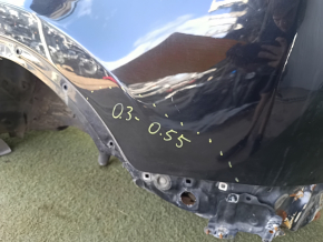 Quarter wing rear left Toyota Rav4 13-18 sawed off, black, under BSM, after repair 0.3-0.55, rusty