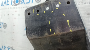 The rear left underbody protection of Lexus ES300h 19-26 is worn and dented