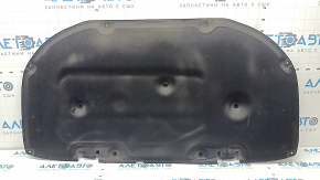 The hood insulation of the Lexus ES 19-26 is torn, worn, and a fragment is missing