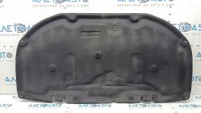 The hood insulation of the Lexus ES 19-26 is torn, worn, and a fragment is missing