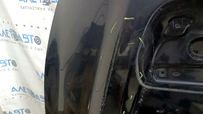 Bare hood Ford Mustang mk6 18-23, rest for air ducts, aluminum, black G1, chips, scratches