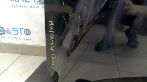 Bare hood Ford Mustang mk6 18-23, rest for air ducts, aluminum, black G1, chips, scratches