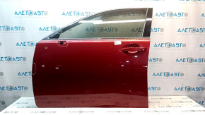 Door assembly front left Lexus ES300h ES350 13-18 keyless, red 3R1, painted 0.2 0.3, bumps, dented, bump on chrome