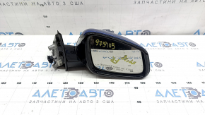 Right side mirror complete BMW X1 F48 16-22 5 pins, turn signal, heated, auto-folding, Shadow-Line, blue