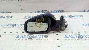 Left side mirror complete BMW X1 F48 16-22 5-pin, turn signal, heated, auto-dimming, backlight, auto-folding, Shadow-Line, blue