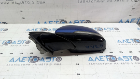 Left side mirror complete BMW X1 F48 16-22 5-pin, turn signal, heated, auto-dimming, backlight, auto-folding, Shadow-Line, blue