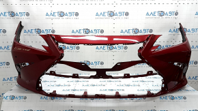 Bare front bumper Lexus ES 19-26 for parking sensors, red, scratches, crack in mount