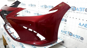 Bare front bumper Lexus ES 19-26 for parking sensors, red, scratches, crack in mount