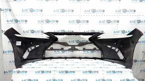 Bare front bumper Lexus ES 19-26 for parking sensors, red, scratches, crack in mount