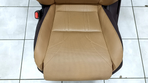 Driver's seat Lexus ES 19-22 with airbag, electric, heated, ventilated, memory, leather brown with light brown, dented, scratches, needs cleaning
