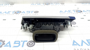 Front panel trim with deflector, left, BMW X1 F48 16-22 M-Sport, silver with blue