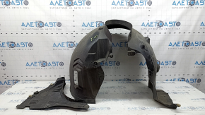 Front right fender liner BMW X2 F39 18-23, lower part is disconnected, fastening is broken, fracture