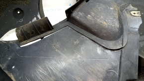 Front right fender liner BMW X2 F39 18-23, lower part is disconnected, fastening is broken, fracture