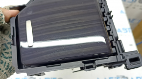 Cup holder for the center console with a trim for Lexus ES 19-22 in dark wood, glossy, scratches