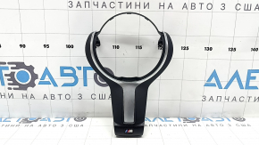 BMW X1 F48 16-22 black and chrome steering wheel cover, M-Sport