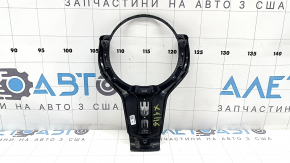 BMW X1 F48 16-22 black and chrome steering wheel cover, M-Sport