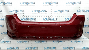 Bare rear bumper Lexus ES250 ES300h 20-26 for parking sensors, red, tears, scratches, broken fasteners, missing fragment
