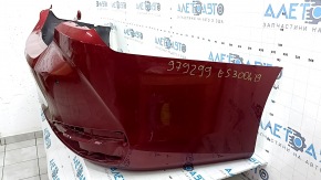 Bare rear bumper Lexus ES250 ES300h 20-26 for parking sensors, red, tears, scratches, broken fasteners, missing fragment