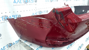 Bare rear bumper Lexus ES250 ES300h 20-26 for parking sensors, red, tears, scratches, broken fasteners, missing fragment