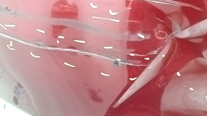 Bare rear bumper Lexus ES250 ES300h 20-26 for parking sensors, red, tears, scratches, broken fasteners, missing fragment