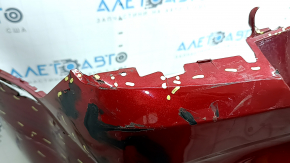 Bare rear bumper Lexus ES250 ES300h 20-26 for parking sensors, red, tears, scratches, broken fasteners, missing fragment
