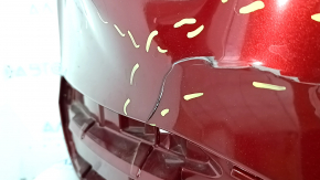 Bare rear bumper Lexus ES250 ES300h 20-26 for parking sensors, red, tears, scratches, broken fasteners, missing fragment