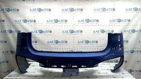 Rear bare bumper BMW X1 F48 16-22 for parking sensors, M-Sport, blue, scratches