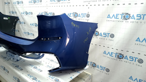 Rear bare bumper BMW X1 F48 16-22 for parking sensors, M-Sport, blue, scratches