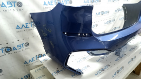Rear bare bumper BMW X1 F48 16-22 for parking sensors, M-Sport, blue, scratches
