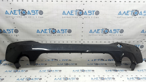 Rear bumper lip BMW X1 F48 16-19 for 2 exhausts and parking sensors, M-Sport, without plug