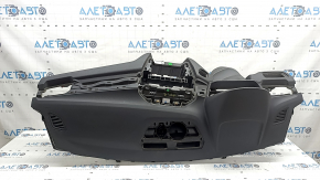 Torpedo front panel with AIRBAG BMW X1 F48 16-22 black leather, rusty squib