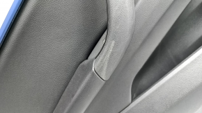 Door trim, rear left card, BMW X1 F48 16-22, Sensatec leather, black, armrest and handle, black leather, aluminum molding with blue insert, with chrome opening handle, with backlighting and speaker grilles, under the tweeter, worn