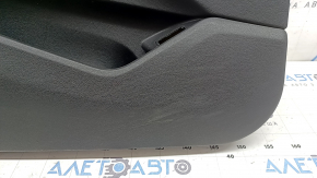 Door trim, front left card, BMW X1 F48 16-22, Sensatec leather, black, armrest and handle, black leather, aluminum molding with blue insert, with chrome opening handle, with backlighting and speaker mesh, worn