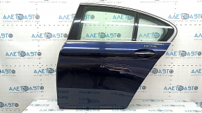 Rear left door assembly BMW 5 F10 11-16 keyless, handle with chrome, blue A89, butt