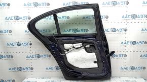 Rear left door assembly BMW 5 F10 11-16 keyless, handle with chrome, blue A89, butt