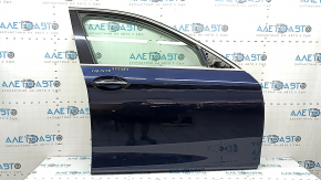 Front right door assembly BMW 5 F10 11-16 keyless, handle with chrome, blue A89