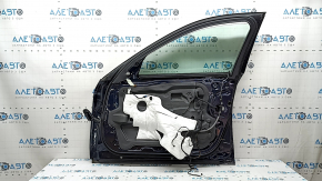 Front right door assembly BMW 5 F10 11-16 keyless, handle with chrome, blue A89