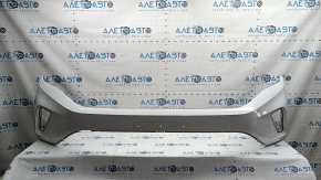 Bare front bumper VW Atlas 21-23 without parking sensors, white, chips, non-factory holes, cobwebs