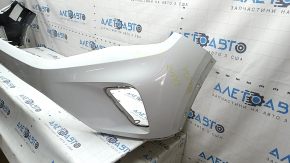 Bare front bumper VW Atlas 21-23 without parking sensors, white, chips, non-factory holes, cobwebs