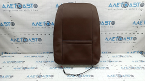 VW Atlas 21-23 passenger seat back upholstery, brown leather, white stitching, perforation, heated