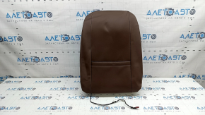 Driver's seat back upholstery for VW Atlas 21-23, brown leather, white stitching, perforation, heated