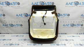 VW Atlas 21-23 passenger seat cushion upholstery, brown leather, white stitching, perforation, heated