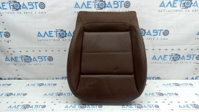 Driver's seat cushion upholstery for VW Atlas 21-23, brown leather, white stitching, perforation, heated