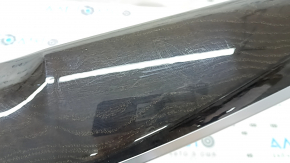 Front panel trim right BMW 5 F10 11-16 brown wood Perlglanz Chrom, chrome, scratches